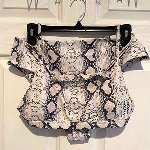 2 piece snake print bikini set great condition